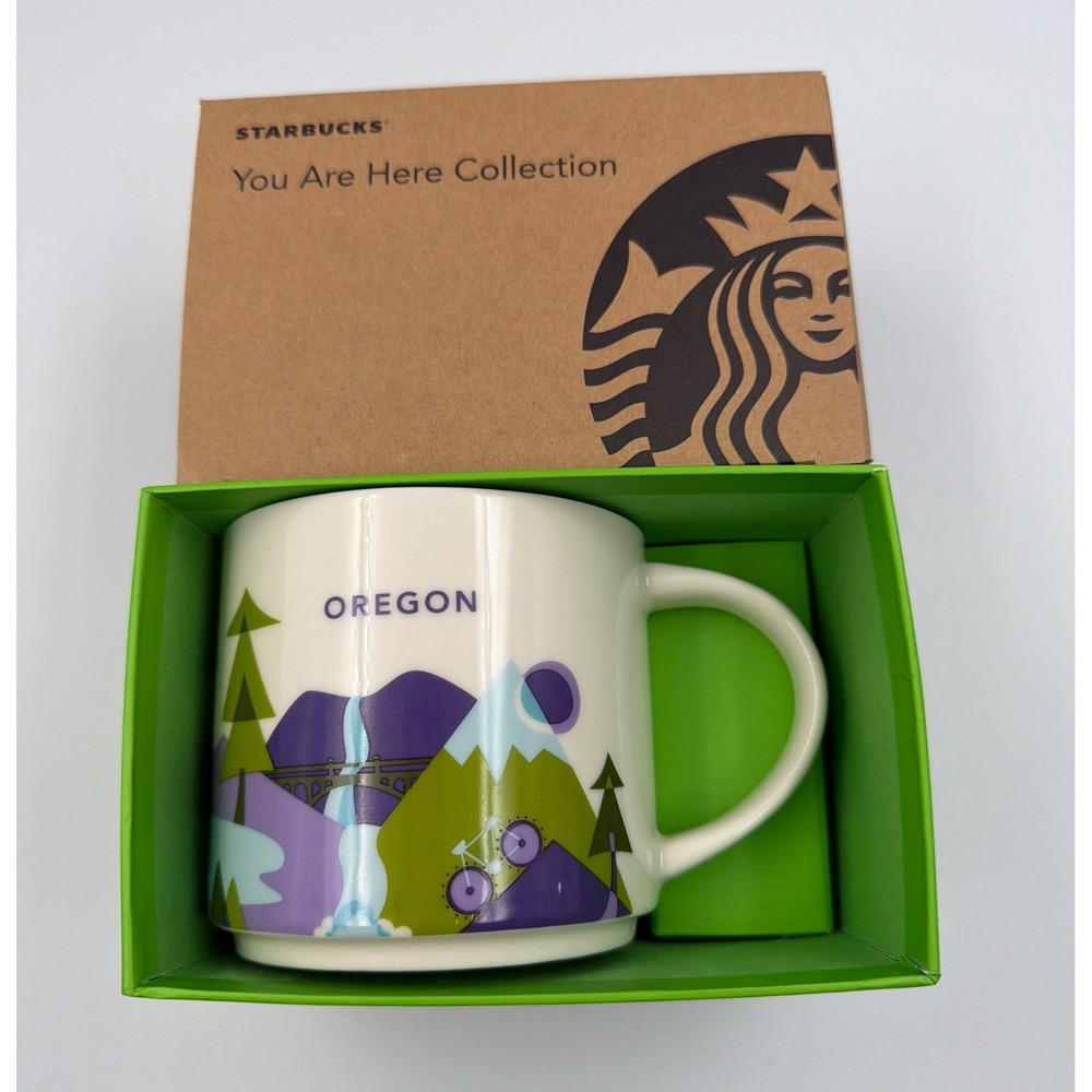 Starbucks Oregon You Are Here Collection Coffee Mug Cup 14 oz with Box NEW